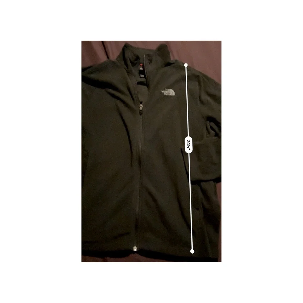 The North Face Mens Black Full Zip Fleece Jacket Mock Neck Size Medium‎